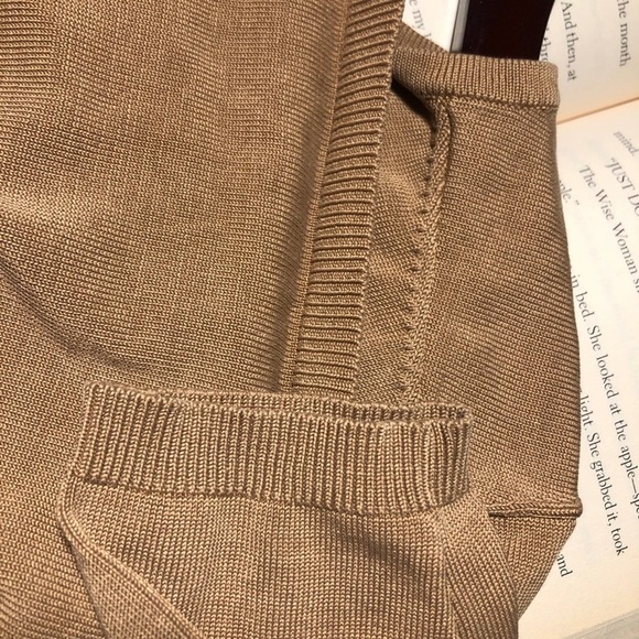 Ann Taylor small long sleeved top, tan - Picture 3 of 7